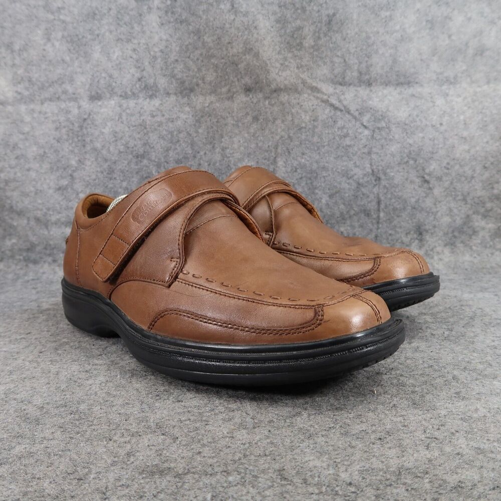 Dr Comfort Shoes Mens 8.5 Dress Leather Frank Diabetic Comfort Adjustable Strap